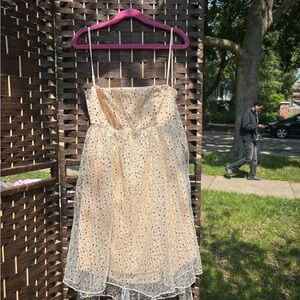 Lucy in the Sky Cream Spaghetti Strap Sundress Wedding Guest